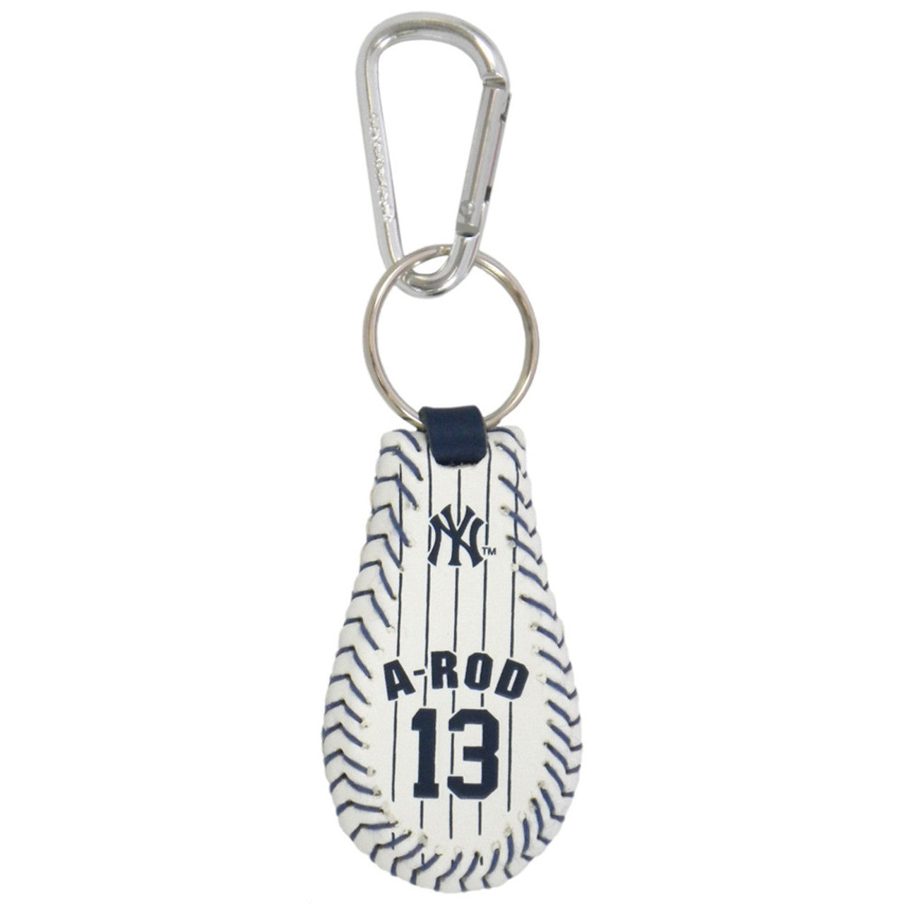 New York Yankees Keychain Baseball Pinstripe Alex Rodriguez CO - Sports Collectibles, Sports Memorabilia, Sports Fan Shop, Sports Gifts