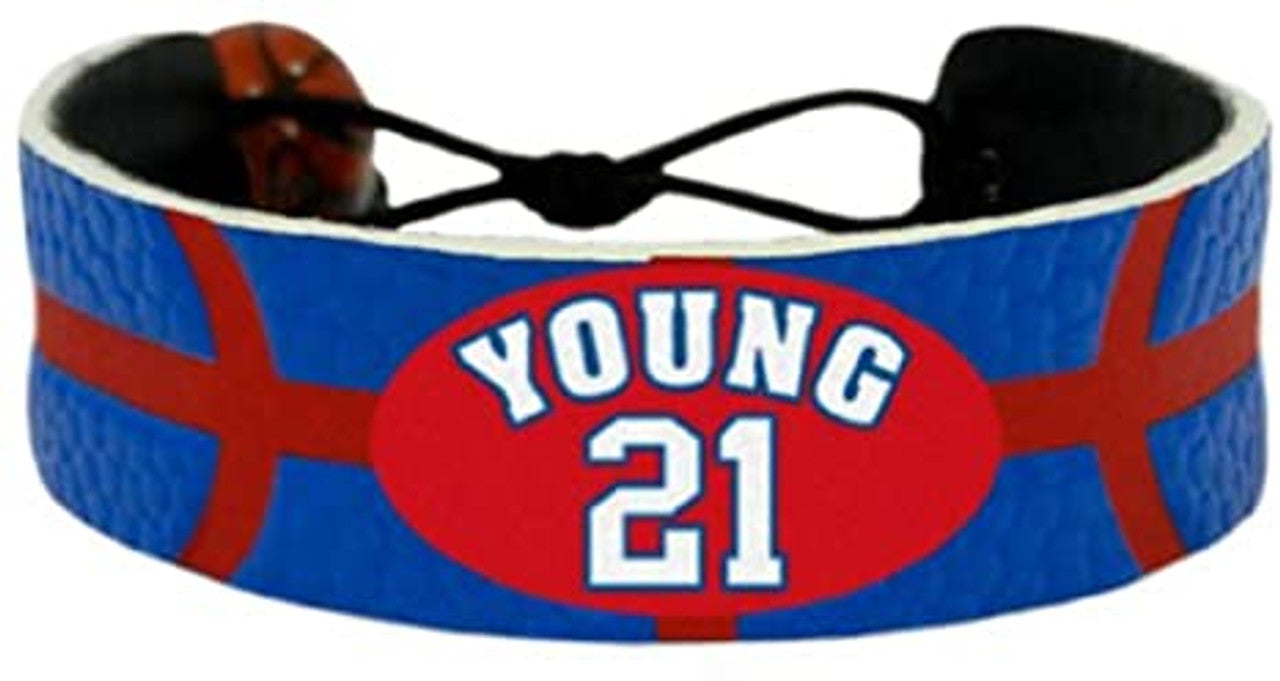 Philadelphia 76ers Bracelet Team Color Basketball Thaddeus Young CO - Sports Collectibles, Sports Memorabilia, Sports Fan Shop, Sports Gifts