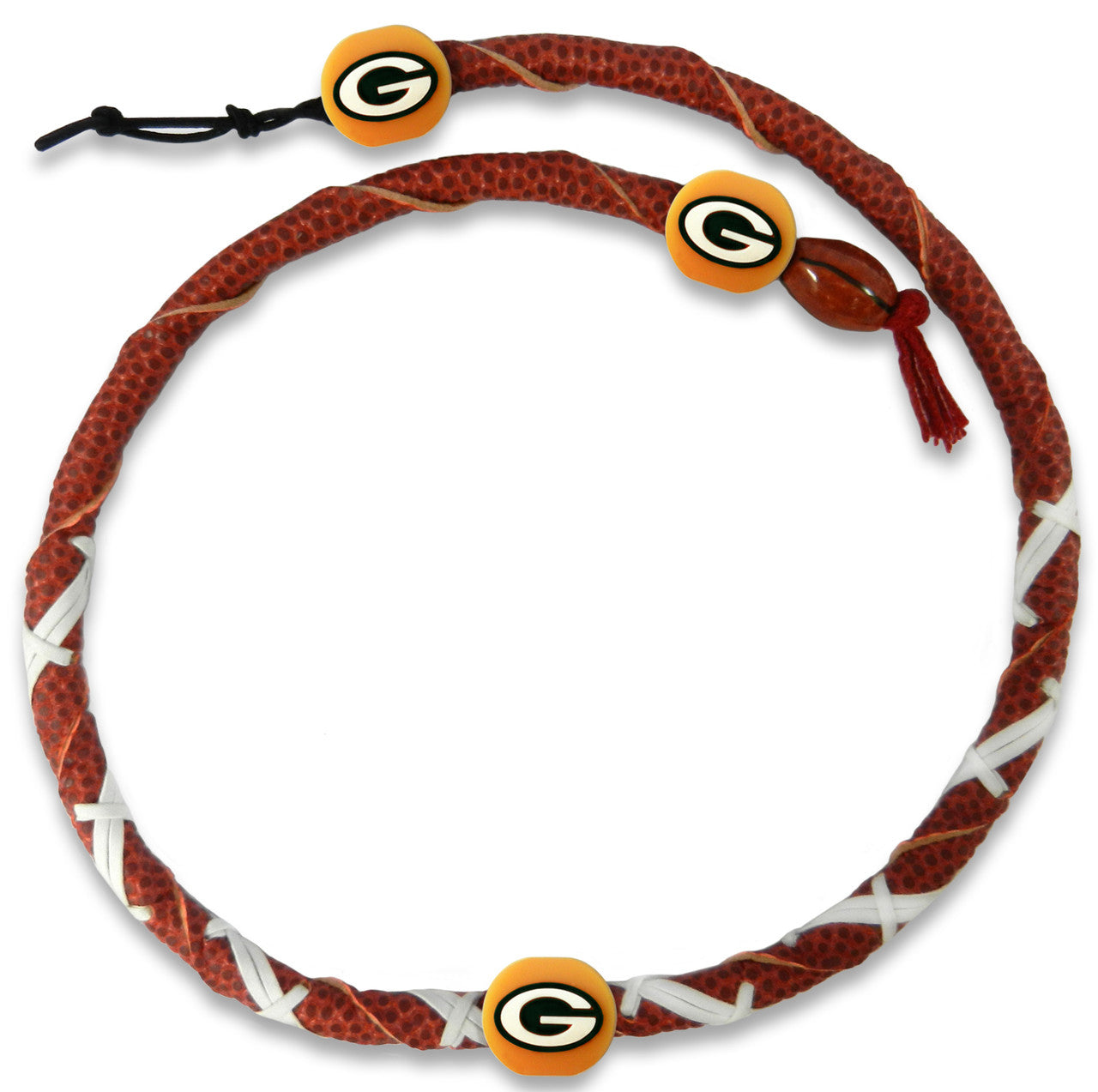 Green Bay Packers Necklace Spiral Football CO - Sports Collectibles, Sports Memorabilia, Sports Fan Shop, Sports Gifts