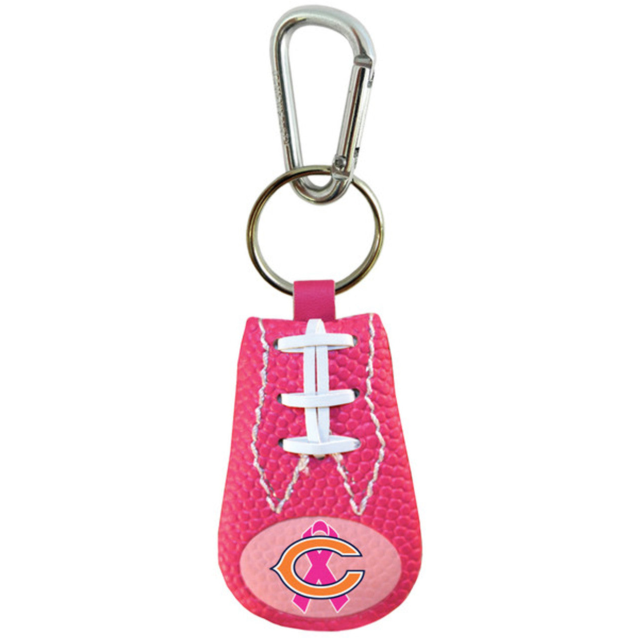 Chicago Bears Keychain Breast Cancer Awareness Ribbon Pink Football CO - Sports Collectibles, Sports Memorabilia, Sports Fan Shop, Sports Gifts