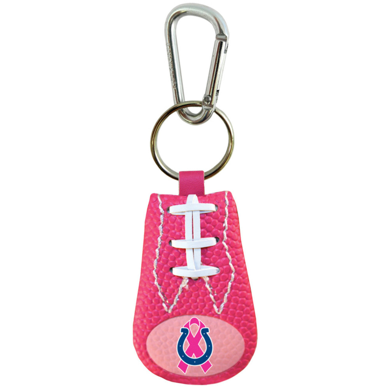 Indianapolis Colts Keychain Pink Football Breast Cancer Awareness Ribbon CO - Sports Collectibles, Sports Memorabilia, Sports Fan Shop, Sports Gifts