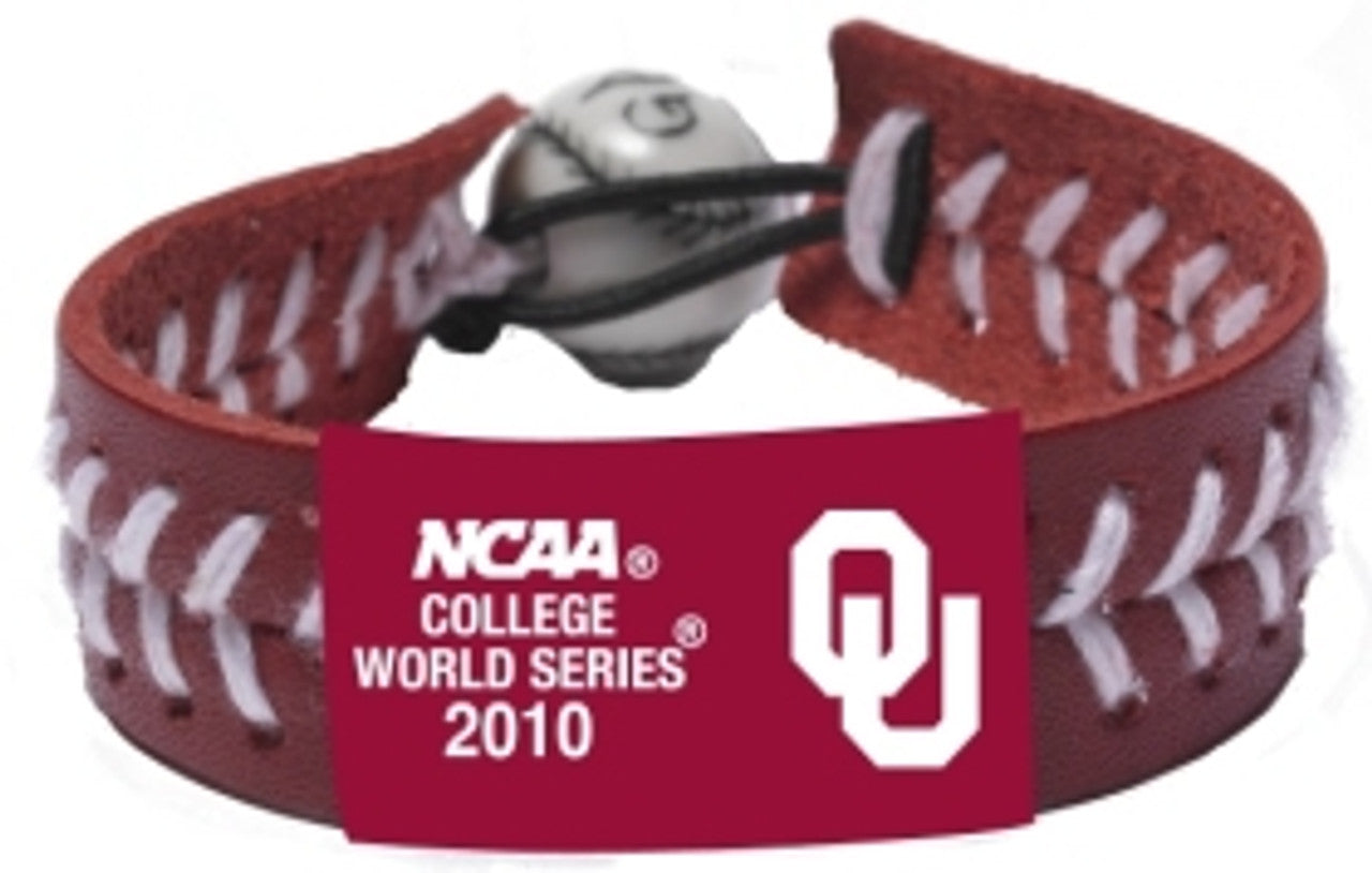 Oklahoma Sooners Bracelet Team Color Baseball 2010 College World Series CO - Sports Collectibles, Sports Memorabilia, Sports Fan Shop, Sports Gifts