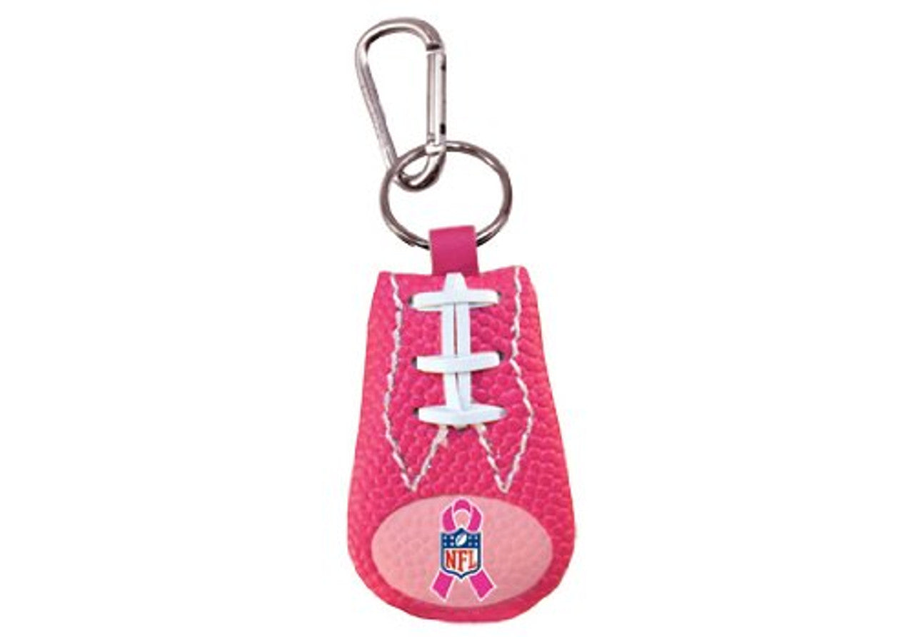 NFL Breast Cancer Awareness Keychain Football Ribbon Pink CO - Sports Collectibles, Sports Memorabilia, Sports Fan Shop, Sports Gifts