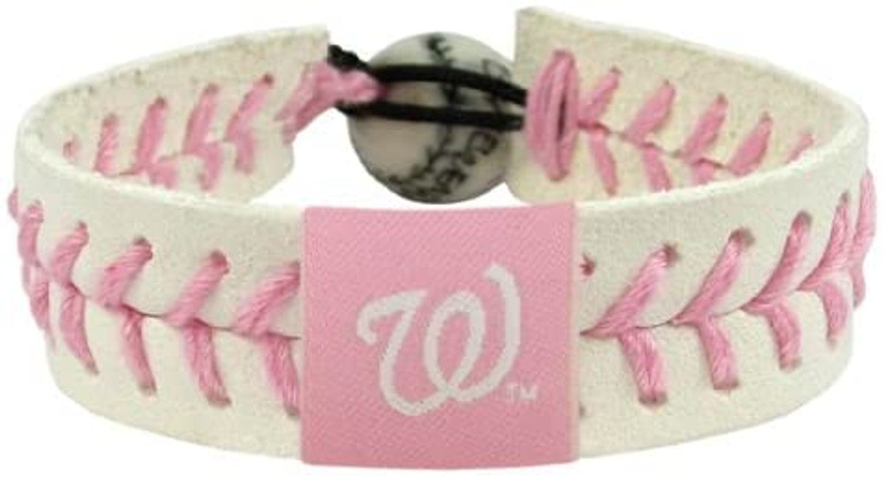 Washington Nationals Bracelet Baseball Pink CO - Sports Collectibles, Sports Memorabilia, Sports Fan Shop, Sports Gifts