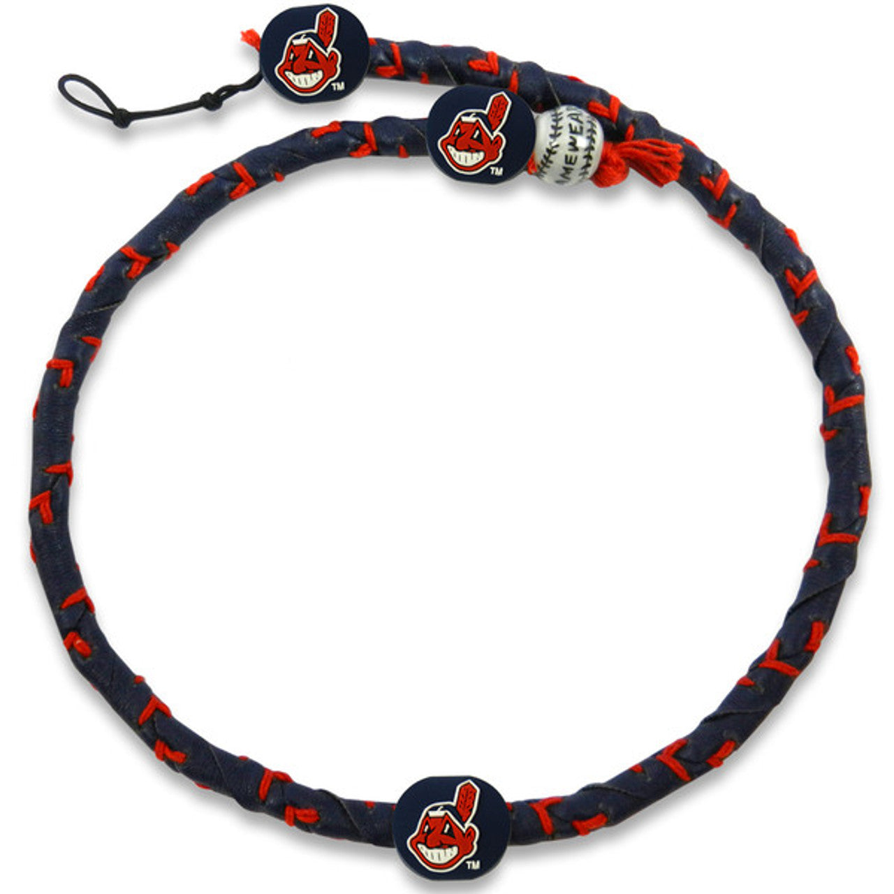 Cleveland Indians Necklace Frozen Rope Team Color Baseball CO - Sports Collectibles, Sports Memorabilia, Sports Fan Shop, Sports Gifts