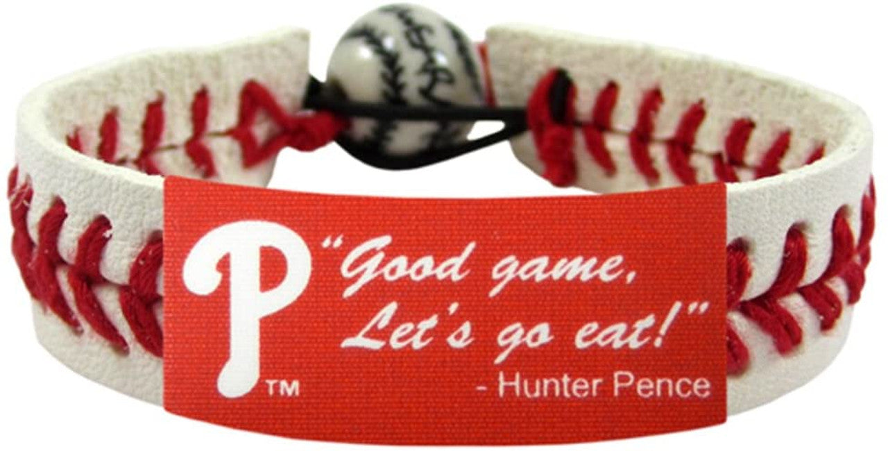 Philadelphia Phillies Bracelet Classic Baseball Hunter Pence Good Game Let's Go Eat CO - Sports Collectibles, Sports Memorabilia, Sports Fan Shop, Sports Gifts