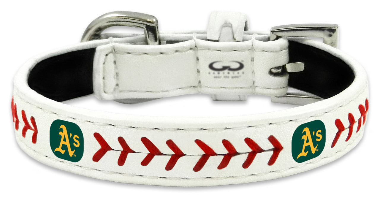 Oakland Athletics Pet Collar Classic Baseball Leather Size Toy - Sports Collectibles, Sports Memorabilia, Sports Fan Shop, Sports Gifts