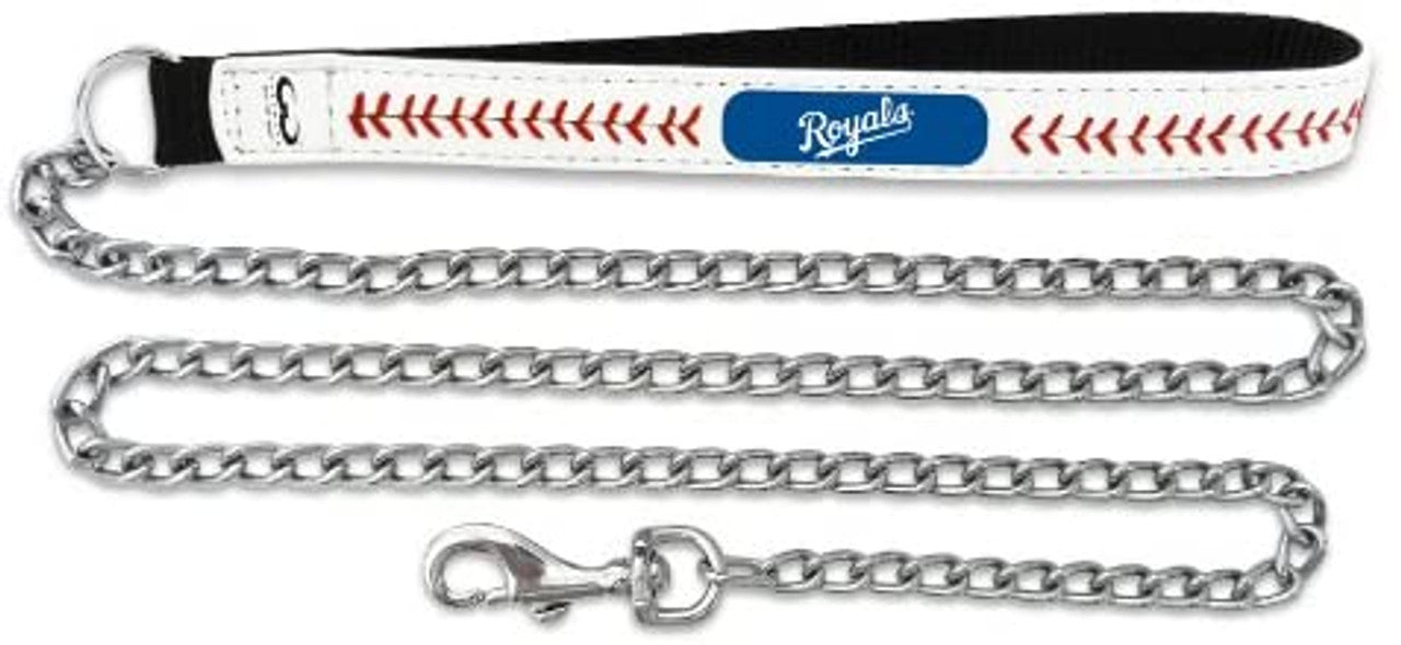 Kansas City Royals Pet Leash Leather Chain Baseball Size Large CO - Sports Collectibles, Sports Memorabilia, Sports Fan Shop, Sports Gifts