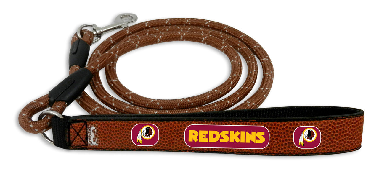 Washington Redskins Pet Leash Leather Frozen Rope Football Size Medium CO - Sports Collectibles, Sports Memorabilia, Sports Fan Shop, Sports Gifts