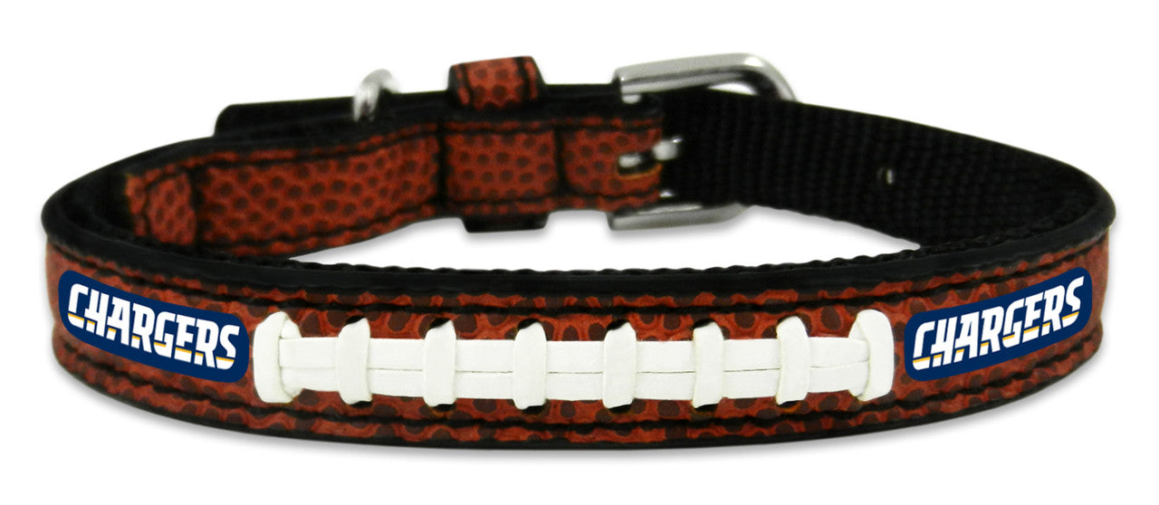 Los Angeles Chargers Pet Collar Leather Classic Football Size Toy CO - Sports Collectibles, Sports Memorabilia, Sports Fan Shop, Sports Gifts