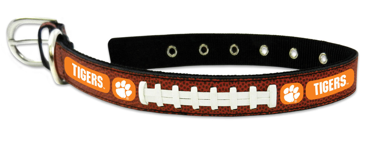 Clemson Tigers Pet Collar Classic Football Leather Size Medium - Sports Collectibles, Sports Memorabilia, Sports Fan Shop, Sports Gifts