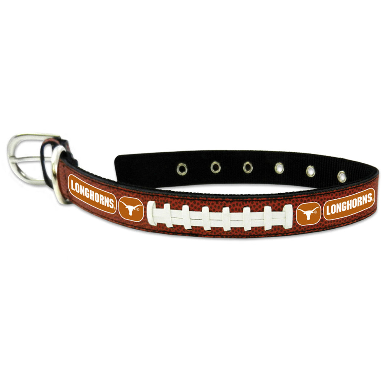 Texas Longhorns Pet Collar Leather Classic Football Size Medium CO - Sports Collectibles, Sports Memorabilia, Sports Fan Shop, Sports Gifts