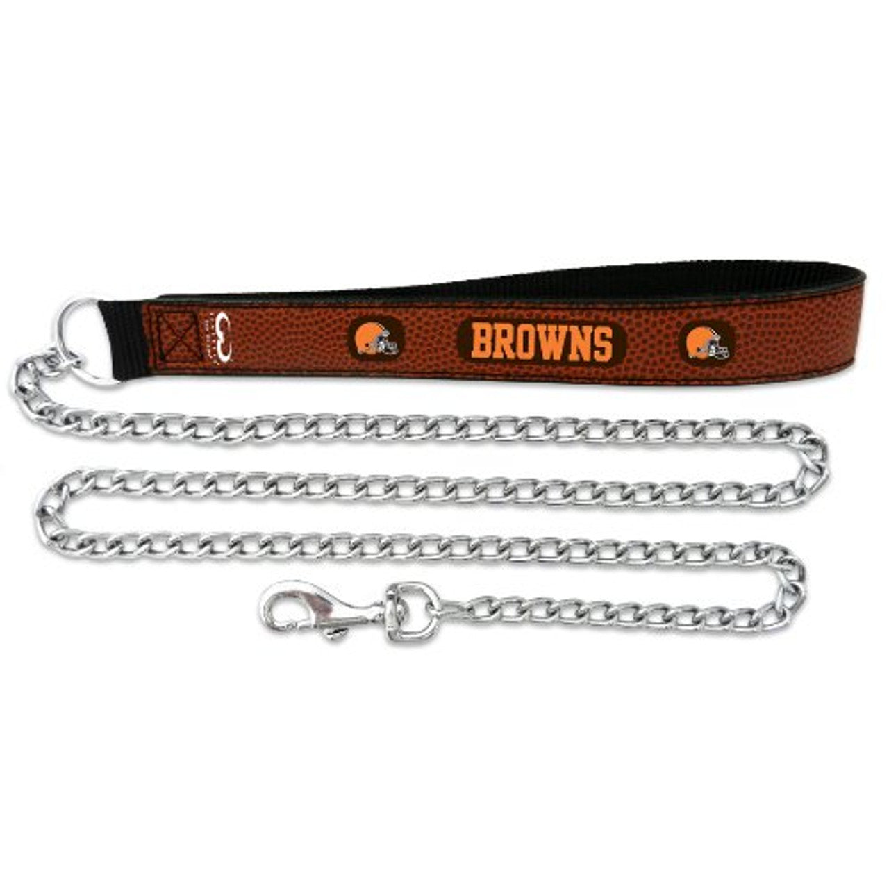 Cleveland Browns Pet Leash Leather Chain Football Size Large Alternate - Sports Collectibles, Sports Memorabilia, Sports Fan Shop, Sports Gifts
