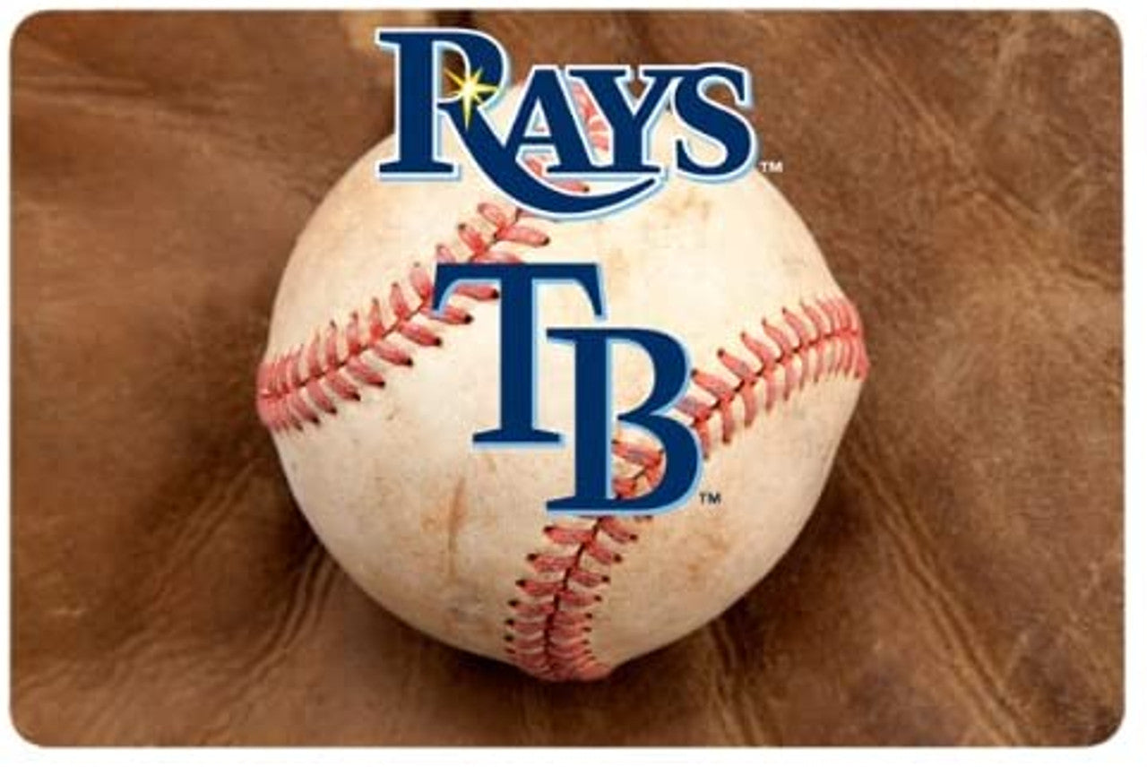 Tampa Bay Rays Pet Bowl Mat Classic Baseball Size Large - Sports Collectibles, Sports Memorabilia, Sports Fan Shop, Sports Gifts