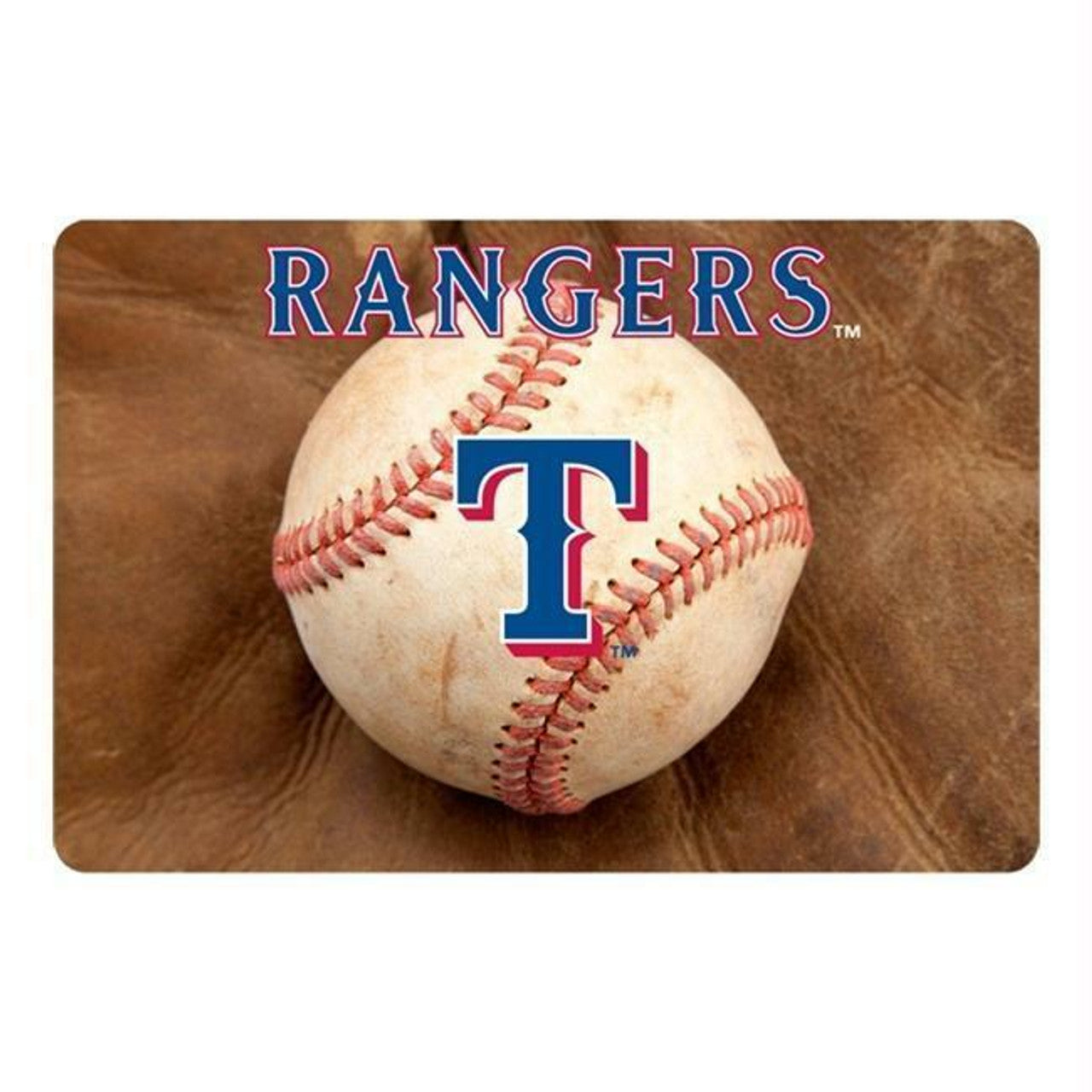 Texas Rangers Pet Bowl Mat Classic Baseball Size Large - Sports Collectibles, Sports Memorabilia, Sports Fan Shop, Sports Gifts