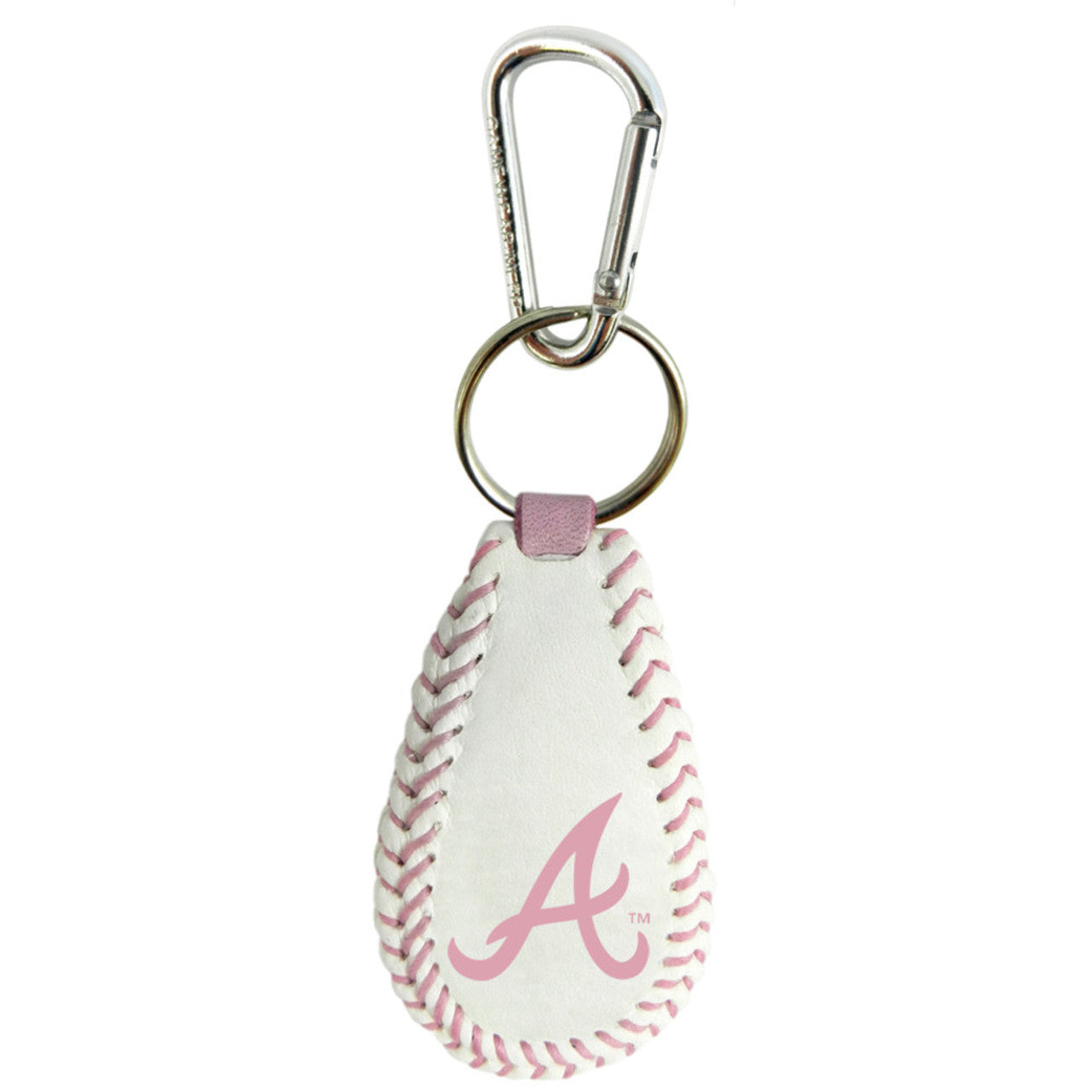 Atlanta Braves Keychain Baseball Pink CO - Sports Collectibles, Sports Memorabilia, Sports Fan Shop, Sports Gifts