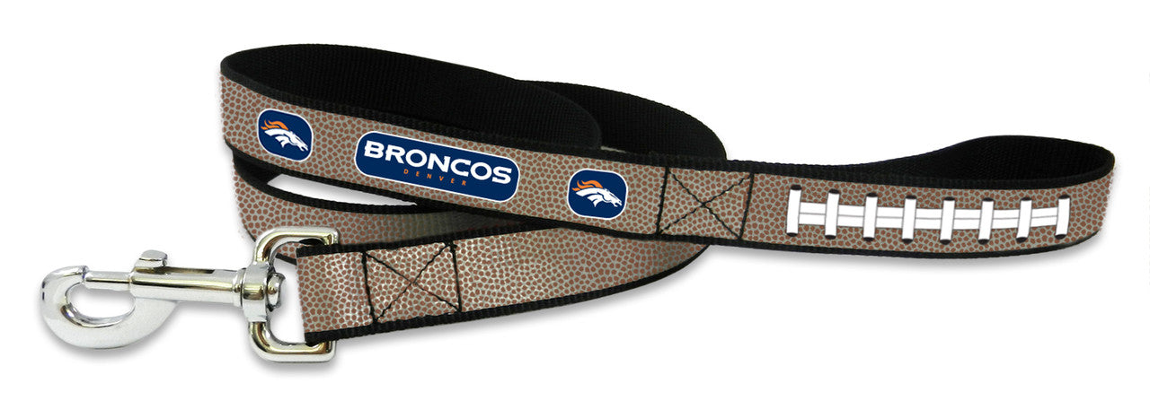 Denver Broncos Pet Leash Reflective Football Size Small - Sports Collectibles, Sports Memorabilia, Sports Fan Shop, Sports Gifts