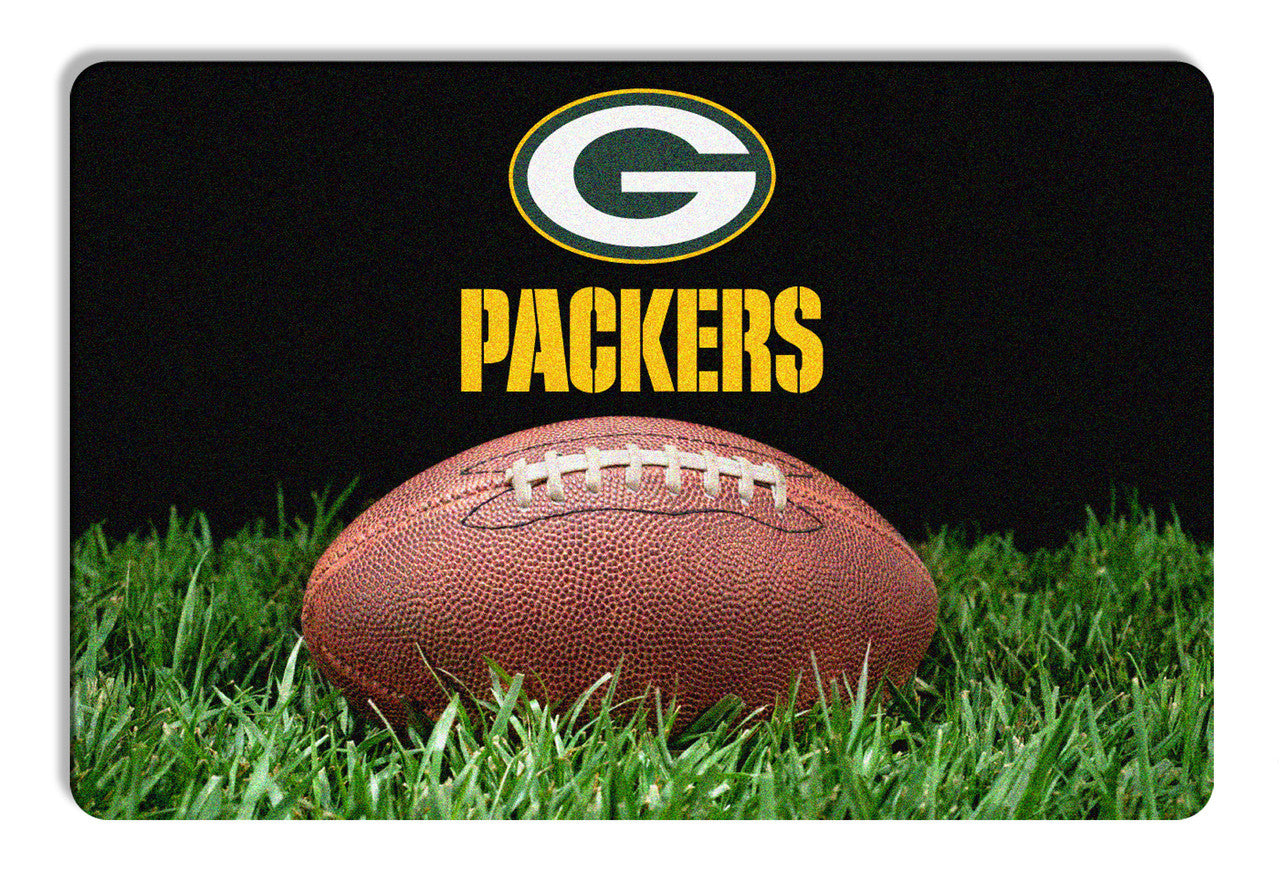 Green Bay Packers Pet Bowl Mat Classic Football Size Large CO - Sports Collectibles, Sports Memorabilia, Sports Fan Shop, Sports Gifts