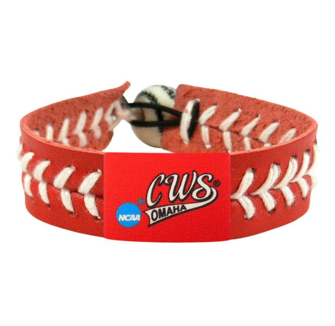 College World Series Bracelet Classic Baseball Logo Red CO - Sports Collectibles, Sports Memorabilia, Sports Fan Shop, Sports Gifts