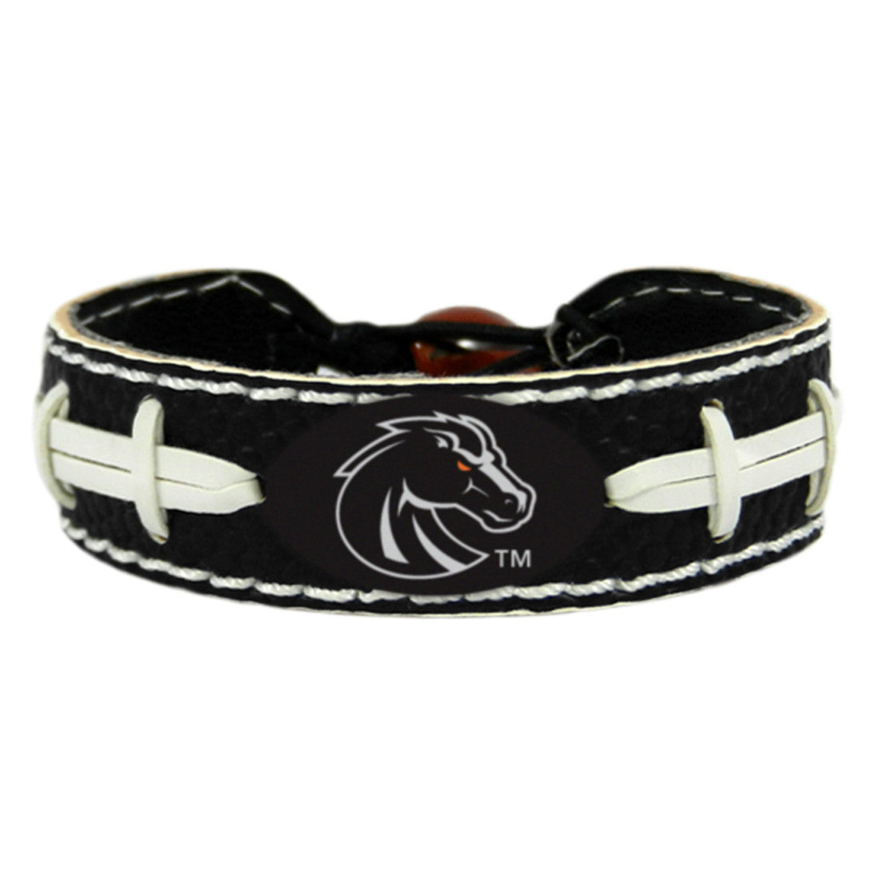 Boise State Broncos Bracelet Team Color Football Black Leather CO - Sports Collectibles, Sports Memorabilia, Sports Fan Shop, Sports Gifts