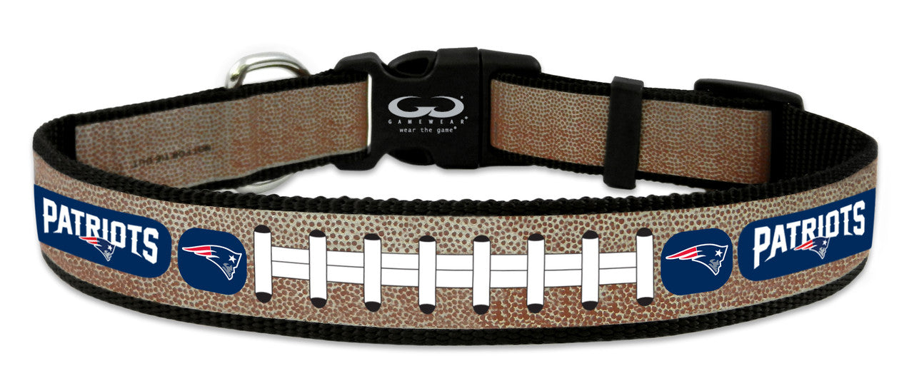 New England Patriots Pet Collar Reflective Football Size Medium Alternate - Sports Collectibles, Sports Memorabilia, Sports Fan Shop, Sports Gifts