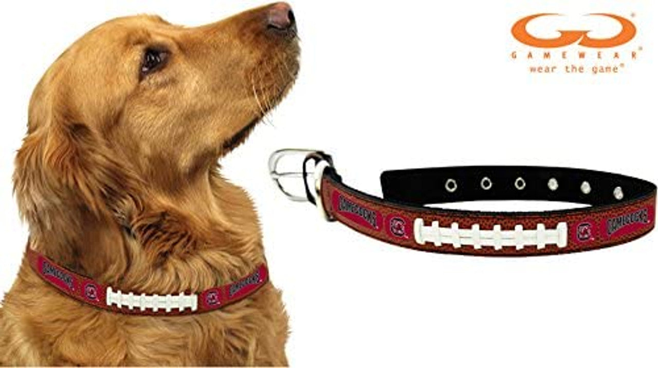 South Carolina Gamecocks Pet Collar Classic Football Leather Size Small - Sports Collectibles, Sports Memorabilia, Sports Fan Shop, Sports Gifts