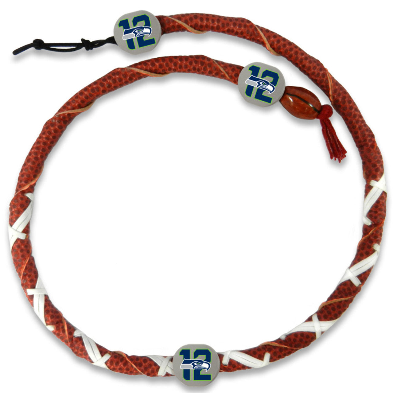 Seattle Seahawks Necklace Spiral Football Fan 12th Man CO - Sports Collectibles, Sports Memorabilia, Sports Fan Shop, Sports Gifts