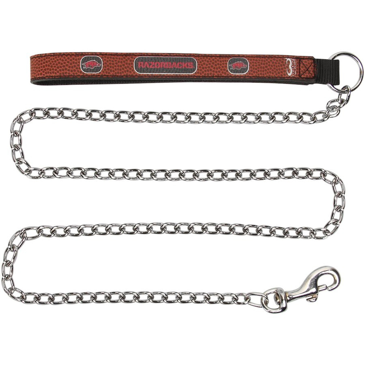 Arkansas Razorbacks Pet Leash Leather Chain Football Size Large - Sports Collectibles, Sports Memorabilia, Sports Fan Shop, Sports Gifts