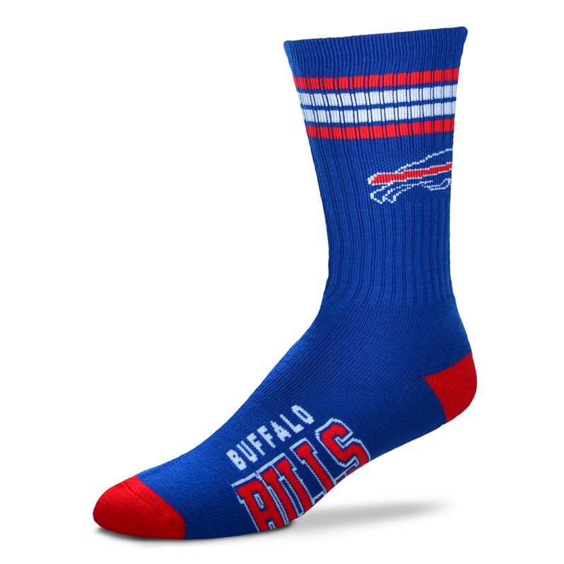 Buffalo Bills 4 Stripe Deuce Sock - Large - Sports Collectibles, Sports Memorabilia, Sports Fan Shop, Sports Gifts