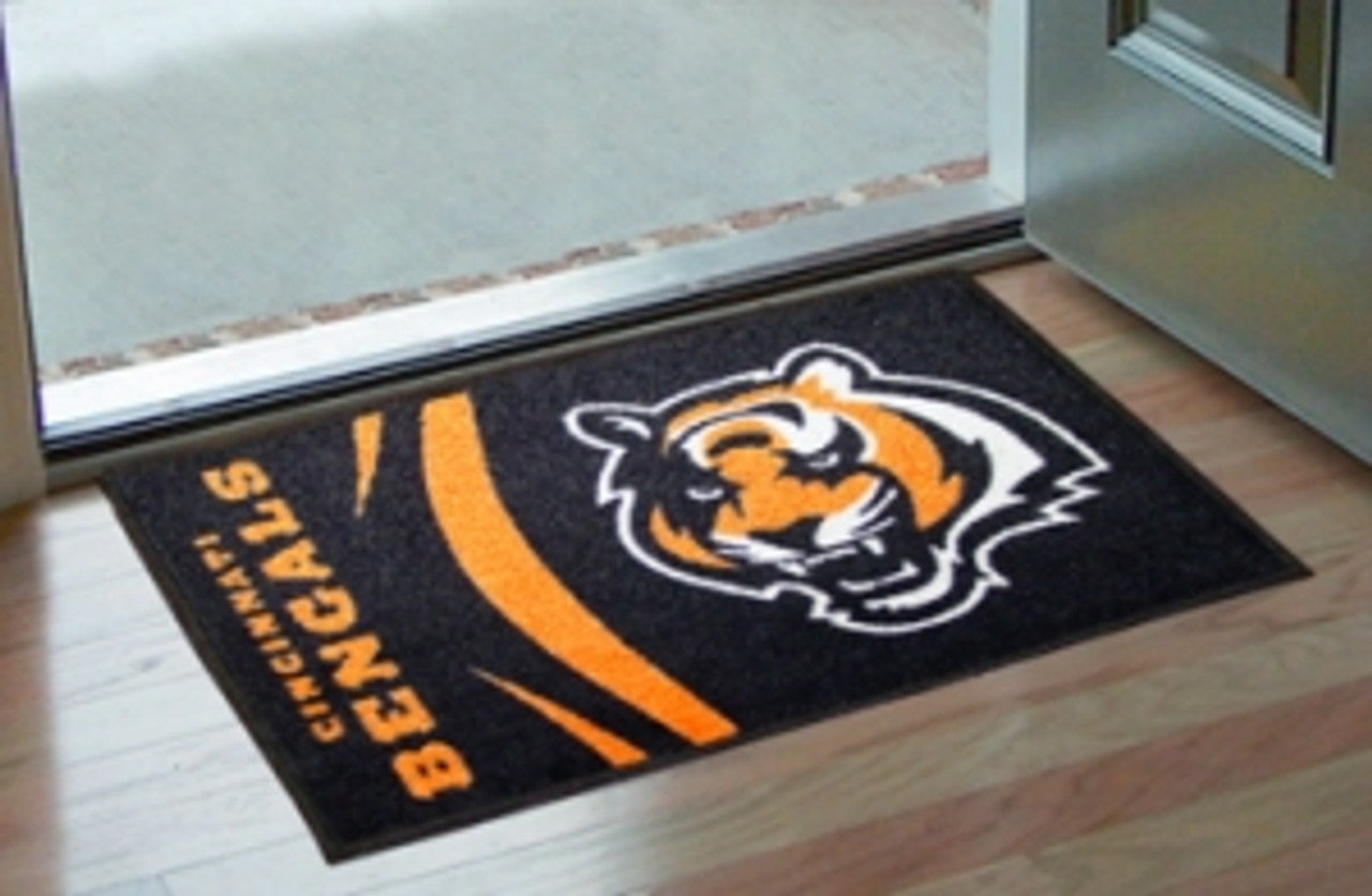 Cincinnati Bengals Rug - Starter Style, Logo Design - Special Order - Sports Collectibles, Sports Memorabilia, Sports Fan Shop, Sports Gifts