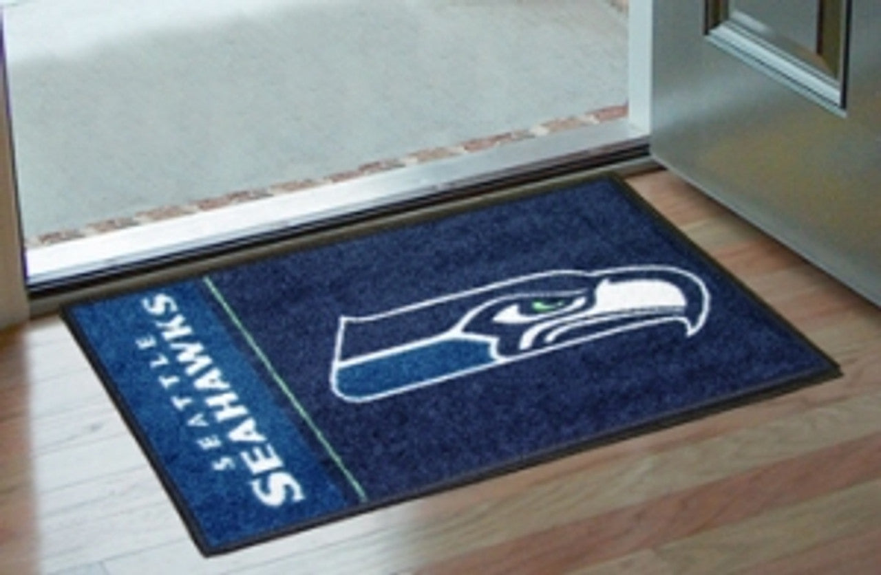 Seattle Seahawks Rug - Starter Style, Logo Design - Special Order - Sports Collectibles, Sports Memorabilia, Sports Fan Shop, Sports Gifts