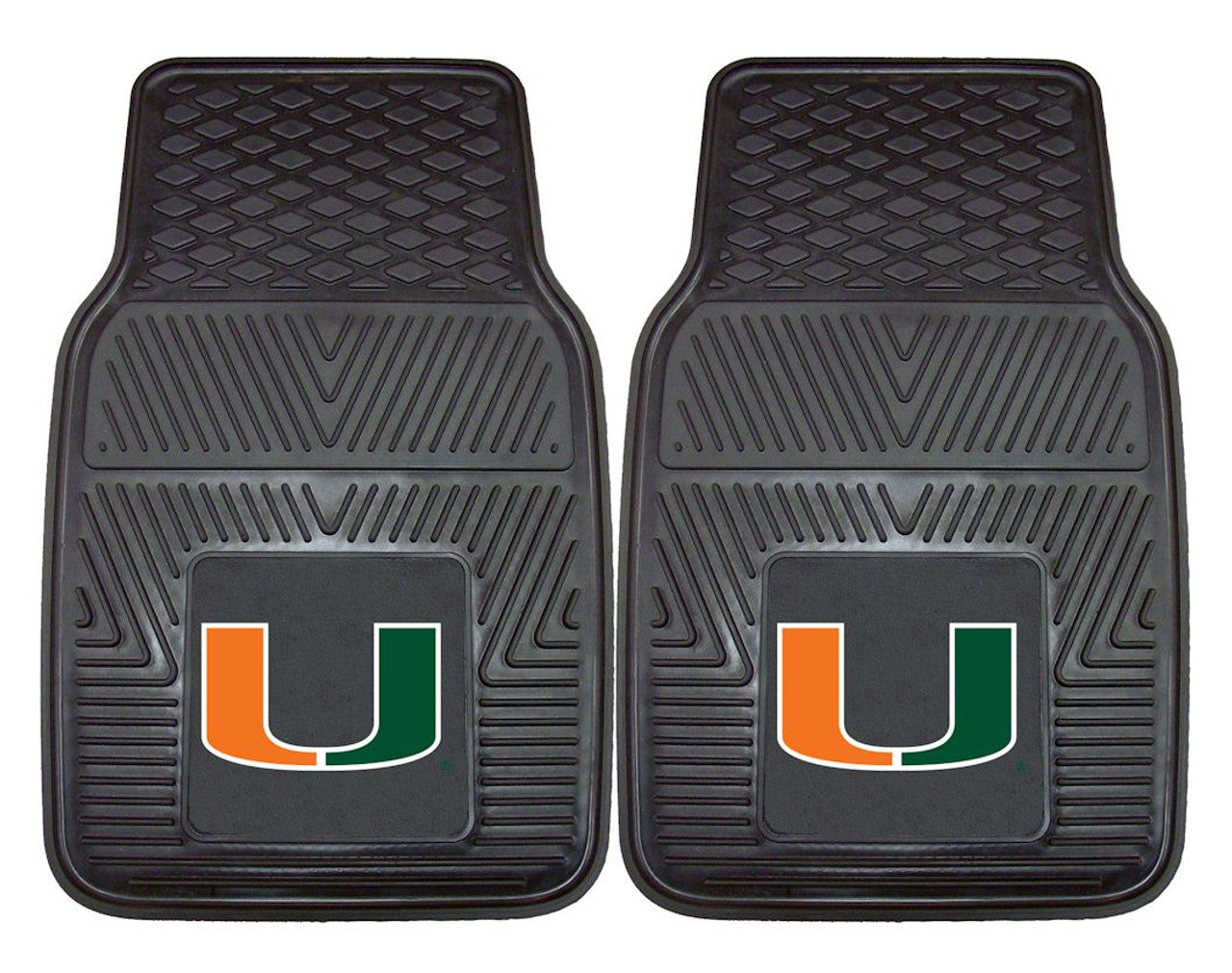 Miami Hurricanes Car Mats Heavy Duty 2 Piece Vinyl - Sports Collectibles, Sports Memorabilia, Sports Fan Shop, Sports Gifts