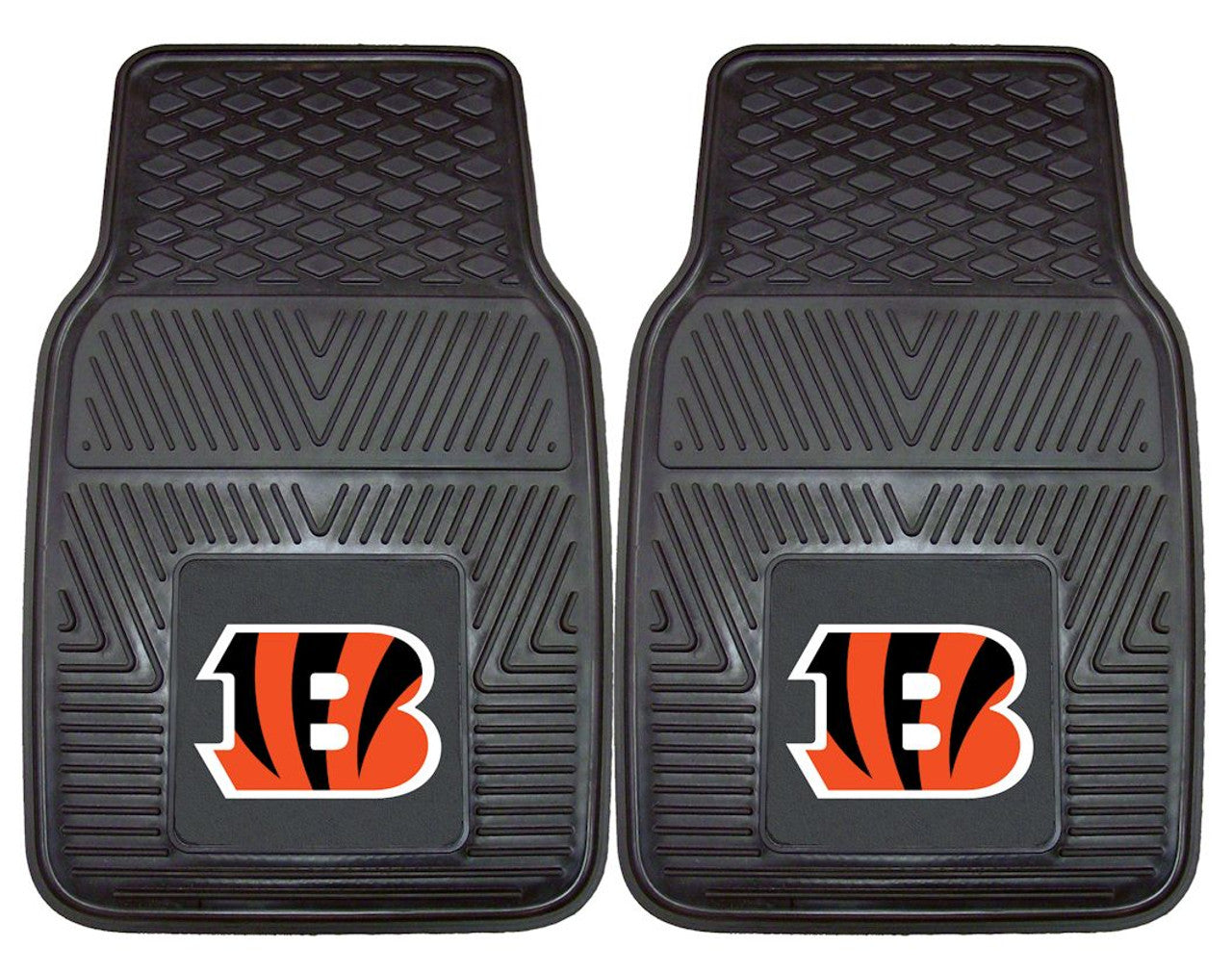 Cincinnati Bengals Car Mats Heavy Duty 2 Piece Vinyl - Sports Collectibles, Sports Memorabilia, Sports Fan Shop, Sports Gifts