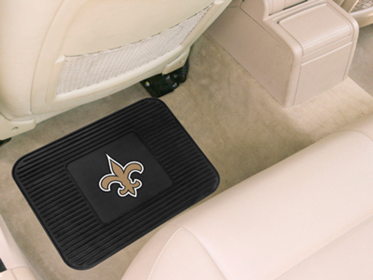 New Orleans Saints Car Mat Heavy Duty Vinyl Rear Seat - Sports Collectibles, Sports Memorabilia, Sports Fan Shop, Sports Gifts