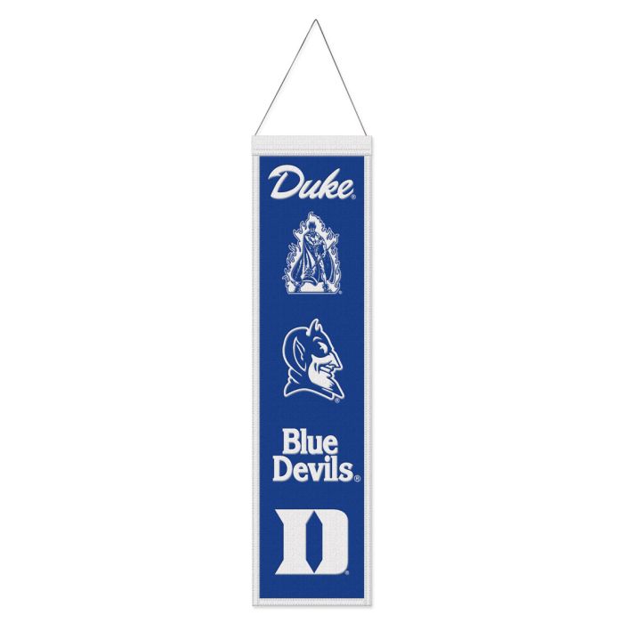DUKE BLUE DEVILS /COLLEGE VAULT EVOLUTION WOOL BANNER 8" X 32" - 757 Sports Collectibles