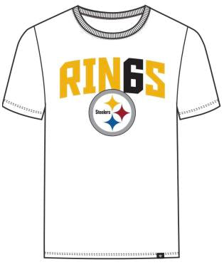 PITTSBURGH STEELERS WHITE WASH CROSSTOWN FLANKER TEE MENS M - 2XL - 757 Sports Collectibles