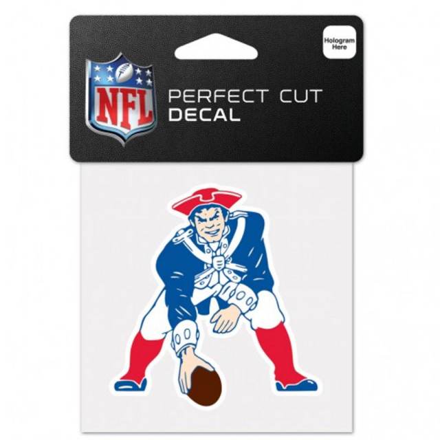 New England Patriots Perfect Cut Retro 4x4 Diecut Decal - Sports Gifts, Sports Memorabilia, Sports Collectibles, Fan Shop