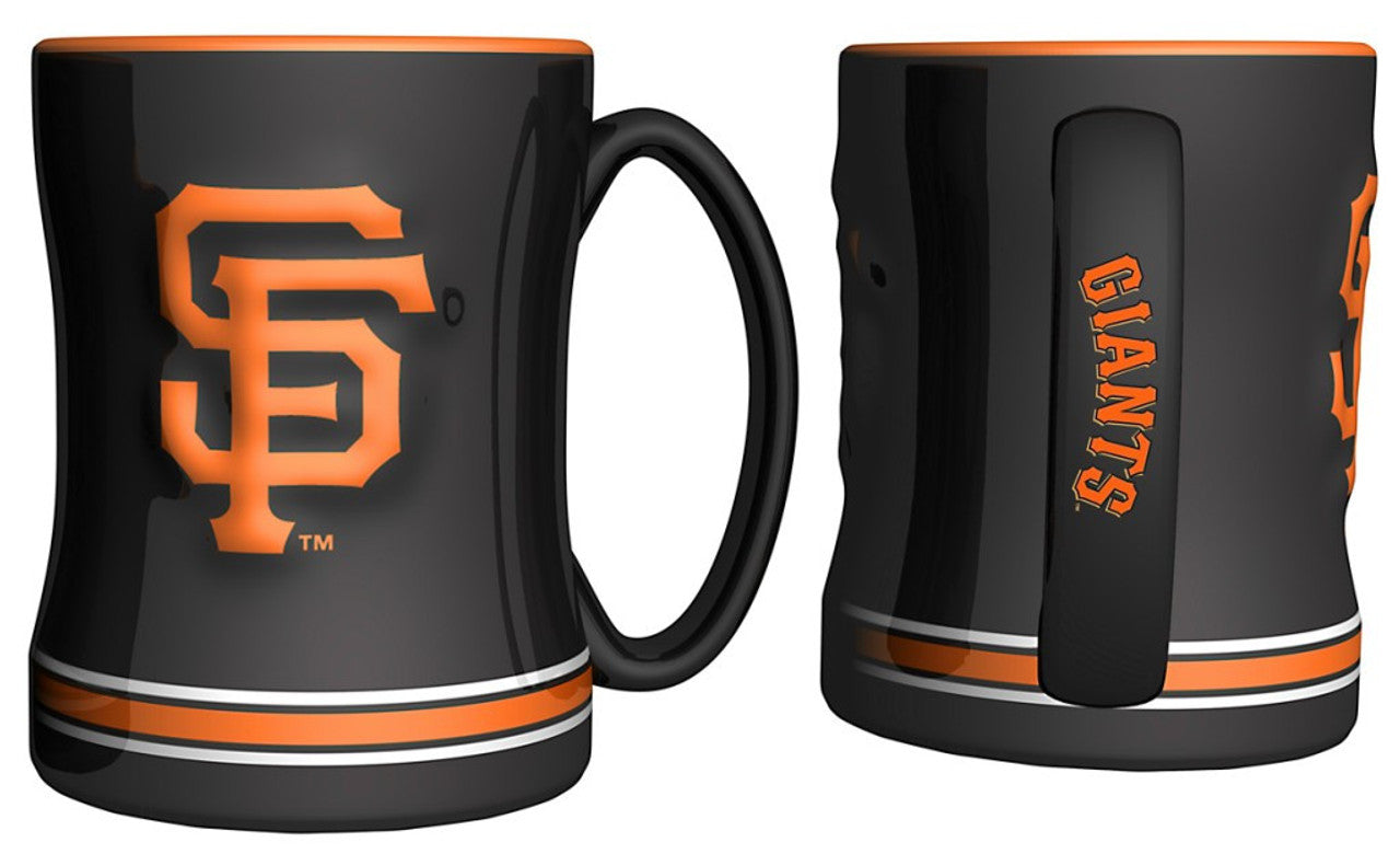 San Francisco Giants Coffee Mug 14oz Sculpted Relief Team Color - Sports Collectibles, Sports Memorabilia, Sports Fan Shop, Sports Gifts