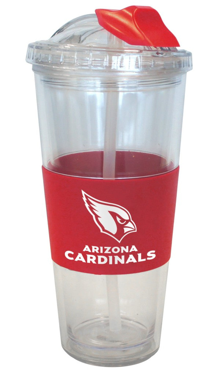 Arizona Cardinals Tumbler No Spill Straw Style - Sports Collectibles, Sports Memorabilia, Sports Fan Shop, Sports Gifts