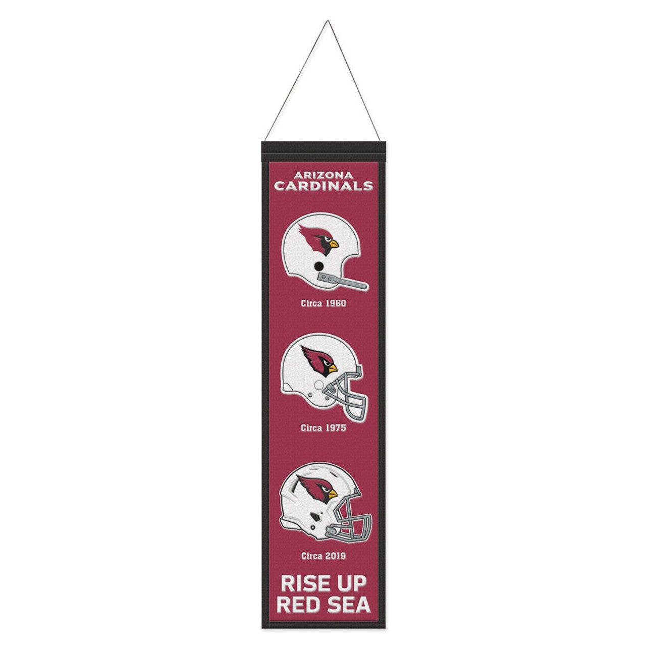 Arizona Cardinals Banner Wool 8x32 Heritage Evolution Design - Sports Collectibles, Sports Memorabilia, Sports Fan Shop, Sports Gifts