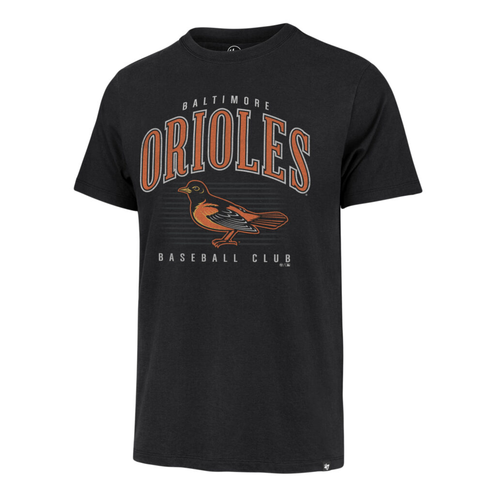BALTIMORE ORIOLES COOPERSTOWN FLINT BLACK DOUBLE HEADER FRANKLIN TEE MEN - Sports Collectibles, Sports Memorabilia, Sports Fan Shop, Sports Gifts