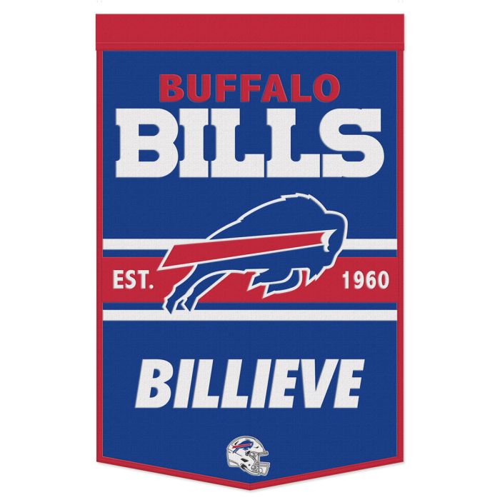 BUFFALO BILLS WOOL BANNER 24" X 38" - 757 Sports Collectibles