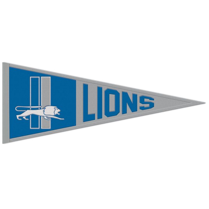 Detroit Lions Classic Wool Pennant 13" x 32" - Sports Collectibles, Sports Memorabilia, Sports Fan Shop, Sports Gifts