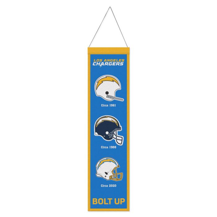 Los Angeles Chargers Wool Banner 8" x 32" - Sports Collectibles, Sports Memorabilia, Sports Fan Shop, Sports Gifts