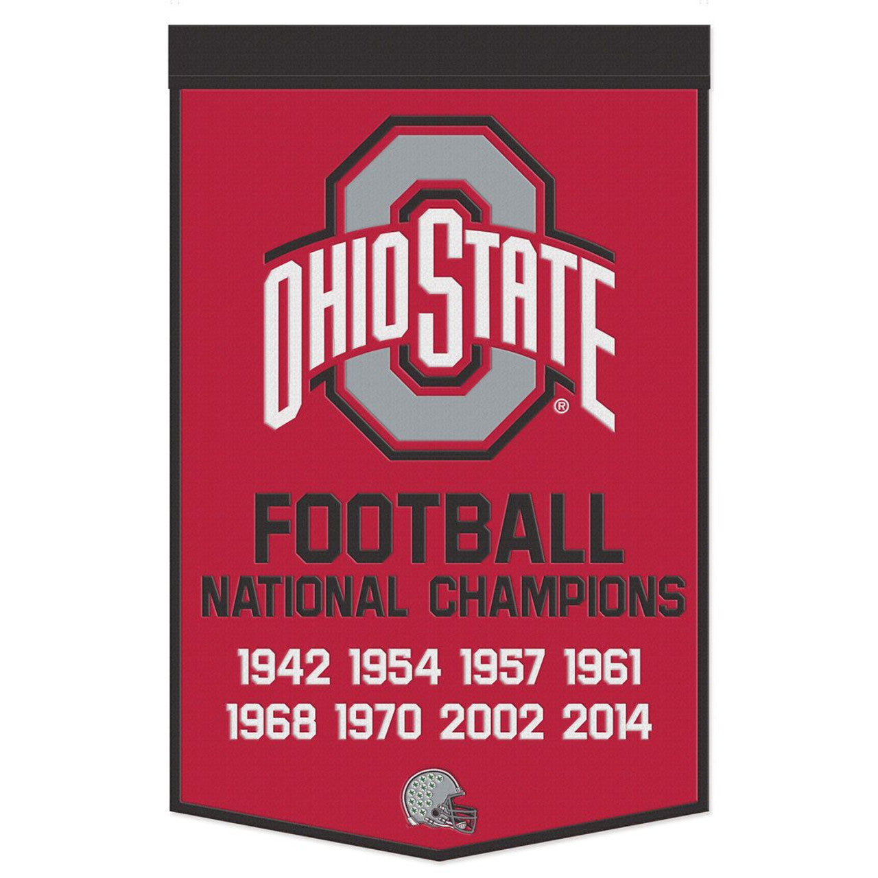 Ohio State Buckeyes Banner Wool 24x38 Dynasty Champ Design Football - Sports Collectibles, Sports Memorabilia, Sports Fan Shop, Sports Gifts