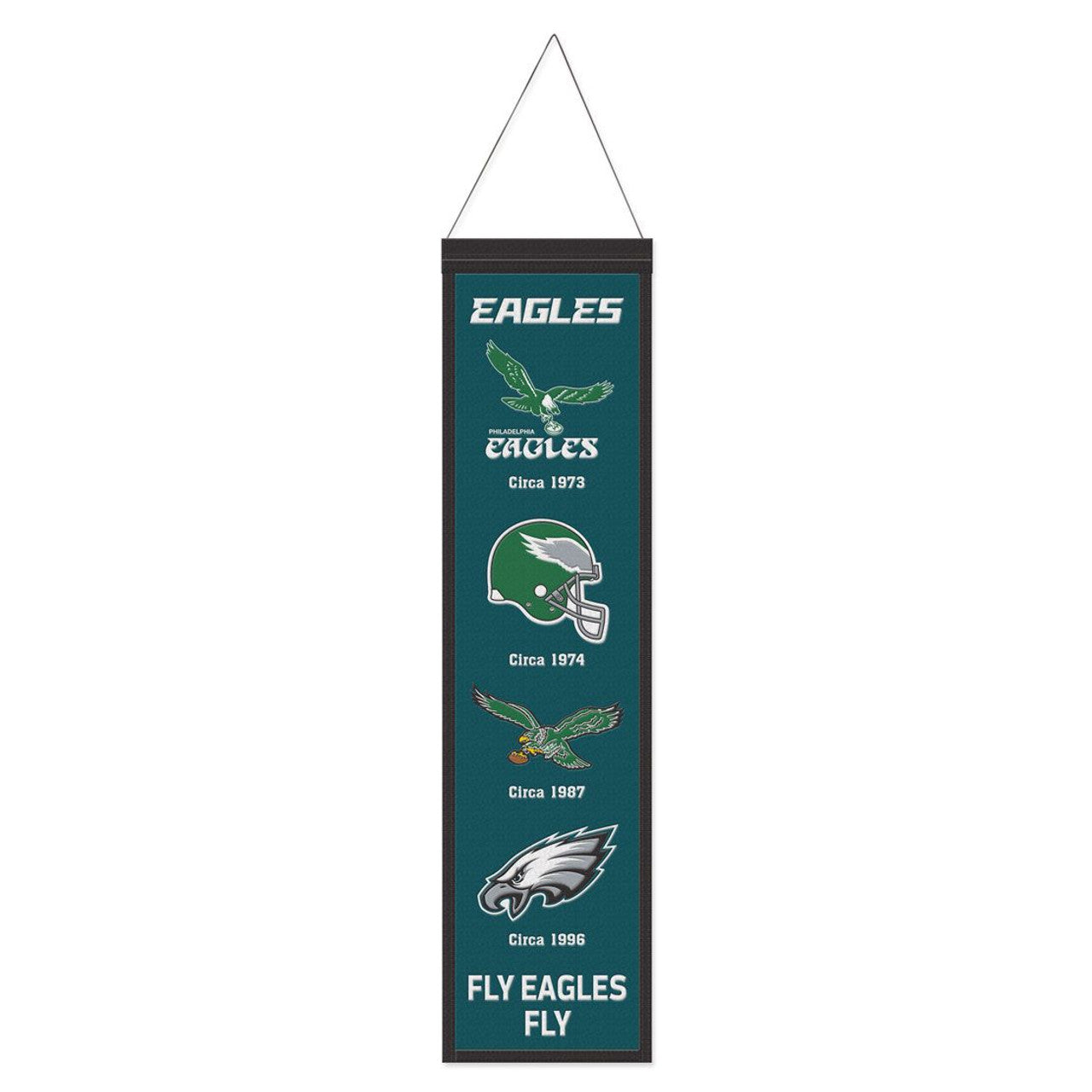 Philadelphia Eagles Banner Wool 8x32 Heritage Evolution Design - Sports Collectibles, Sports Memorabilia, Sports Fan Shop, Sports Gifts