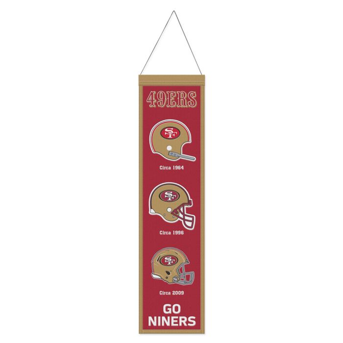 SAN FRANCISCO 49ERS WOOL BANNER 8" X 32" - 757 Sports Collectibles