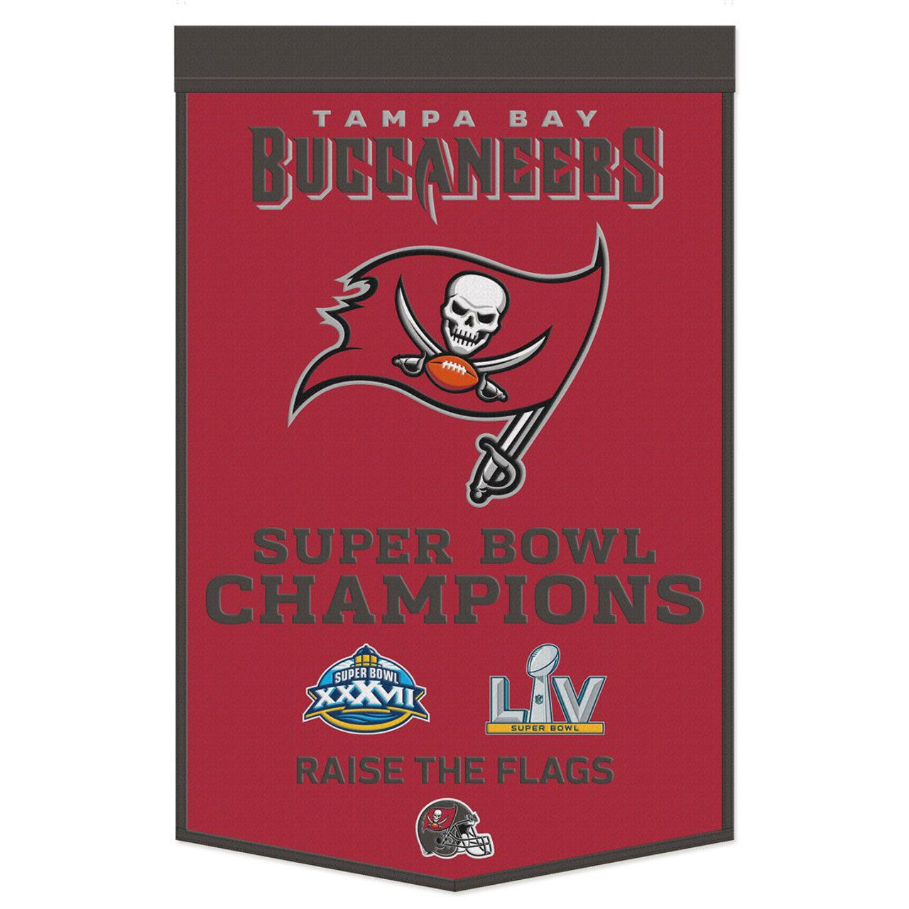 Tampa Bay Buccaneers Banner Wool 24x38 Dynasty Champ Design - Sports Collectibles, Sports Memorabilia, Sports Fan Shop, Sports Gifts