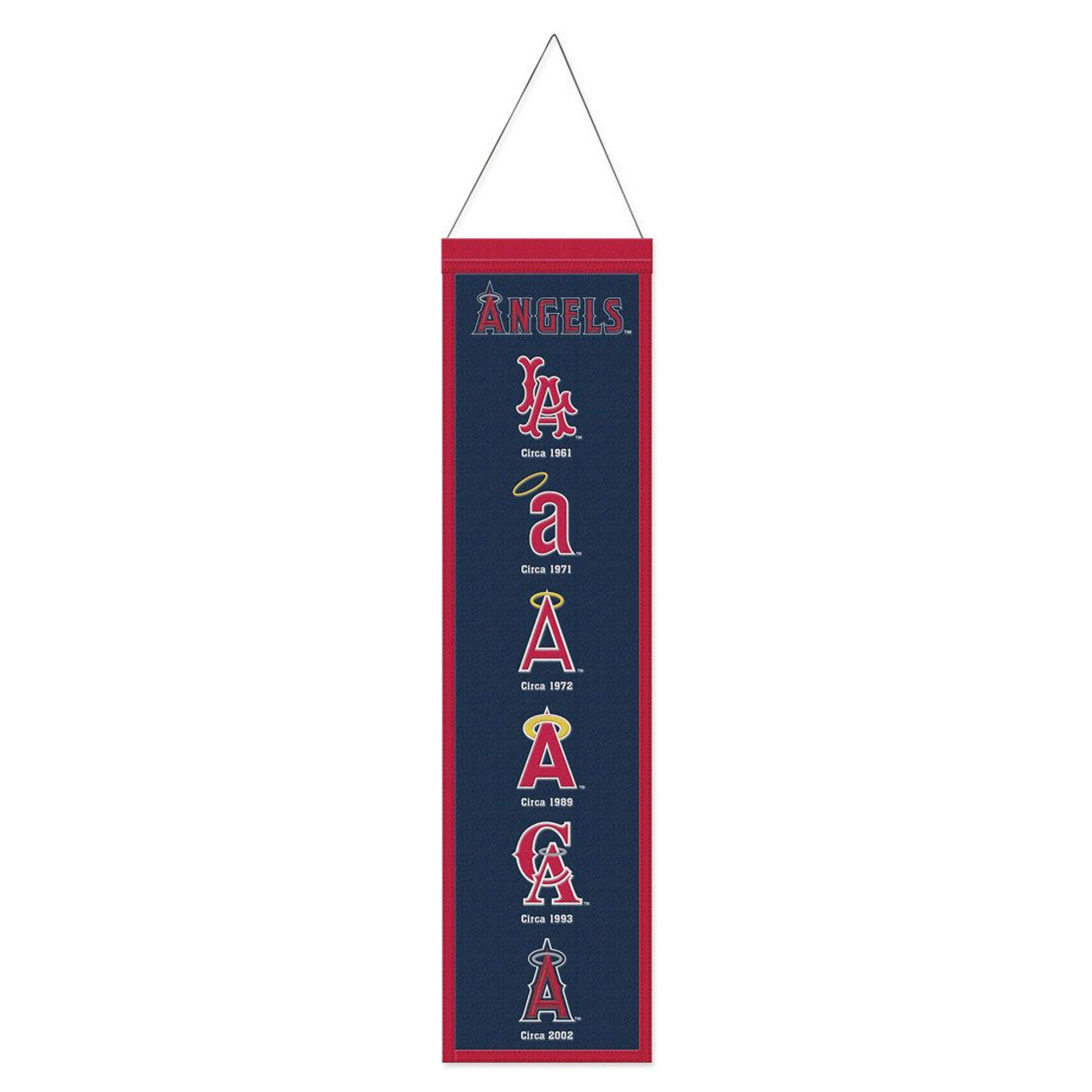 Los Angeles Angels Banner Wool 8x32 Heritage Evolution Design - Sports Collectibles, Sports Memorabilia, Sports Fan Shop, Sports Gifts