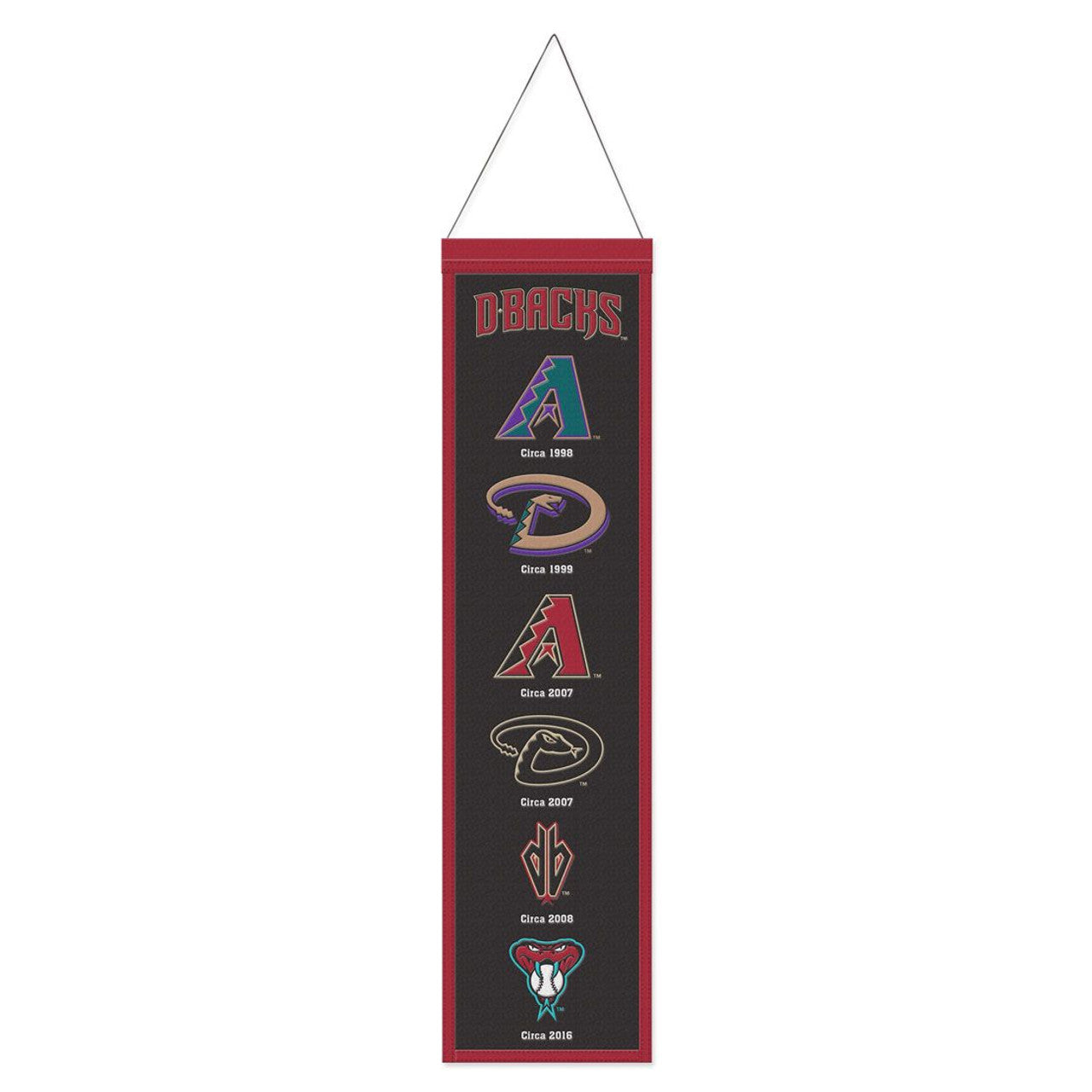 Arizona Diamondbacks Banner Wool 8x32 Heritage Evolution Design - Sports Collectibles, Sports Memorabilia, Sports Fan Shop, Sports Gifts